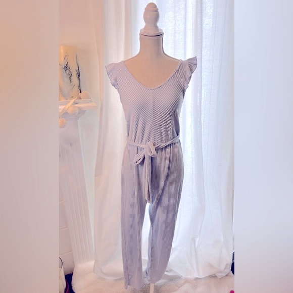 Anthropologie CAUTION TO THE WIND LUX SOFT STRETCH STRIPE JUMPSUIT Small - Picture 3 of 7